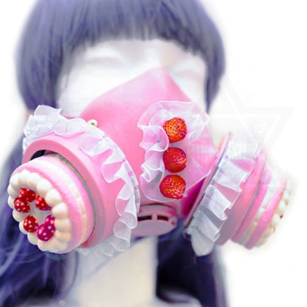 Strawberry cake gas mask*