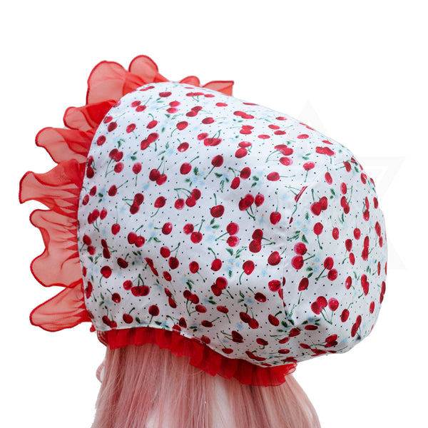 Cherry Print Onesie and Bonnet Set