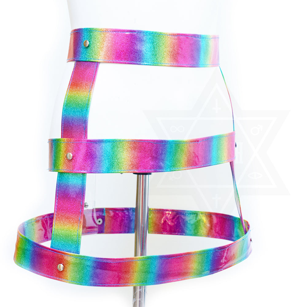 Rainbow love skirt harness
