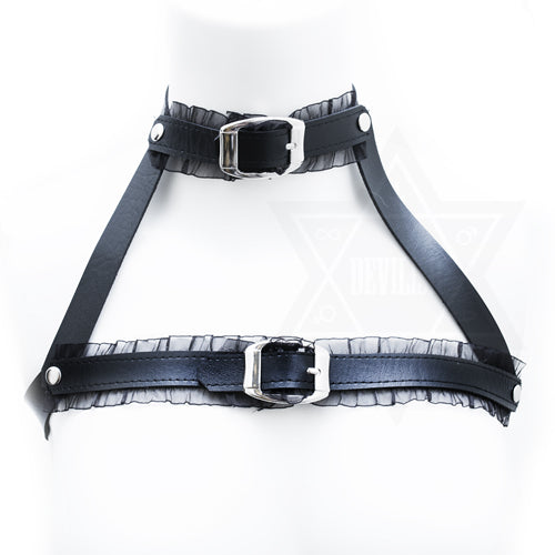 Elegant fetish girl harness
