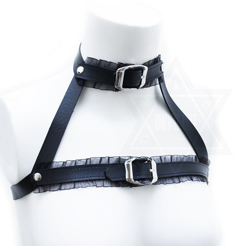 Elegant fetish girl harness