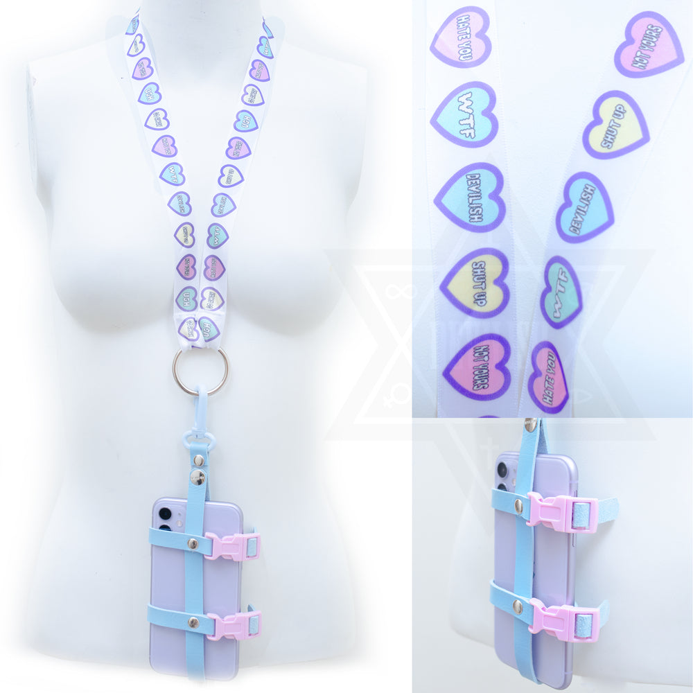 Punky heart phone harness