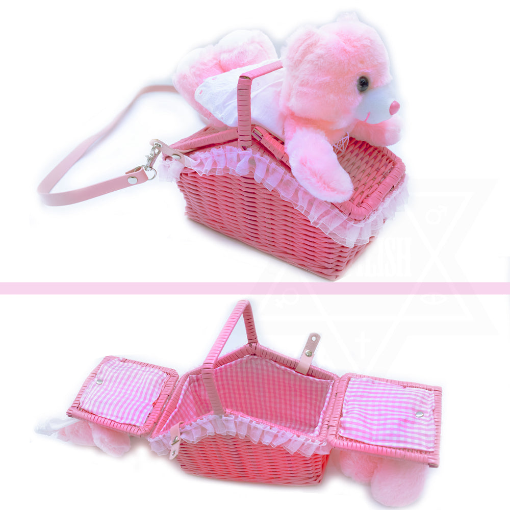 Pink little bear picnic bag