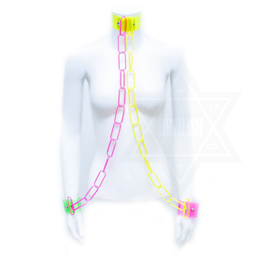 Kawaii slave choker bangle set