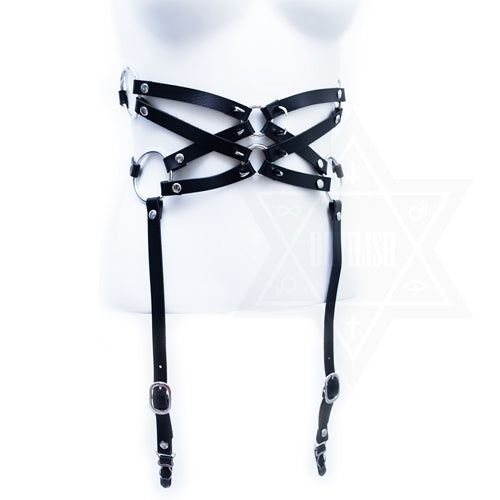 Evil bite garter belt