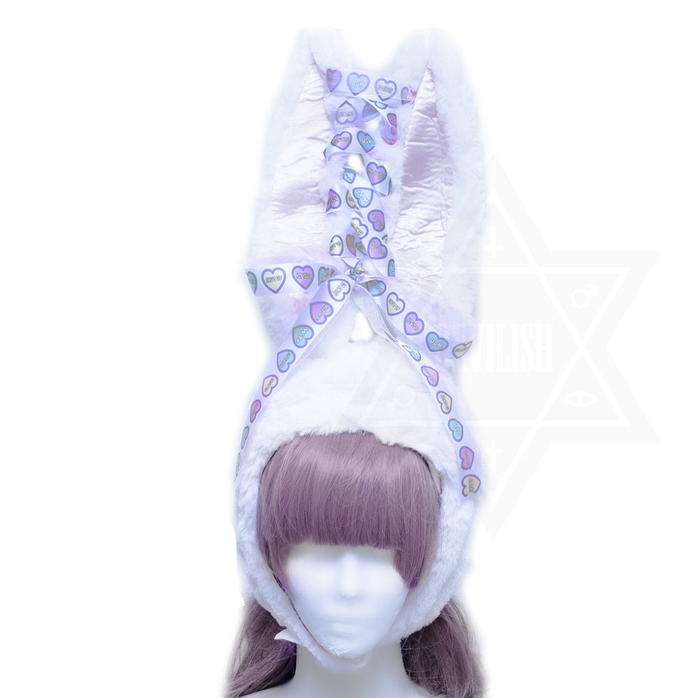 Punky heart bunny hat