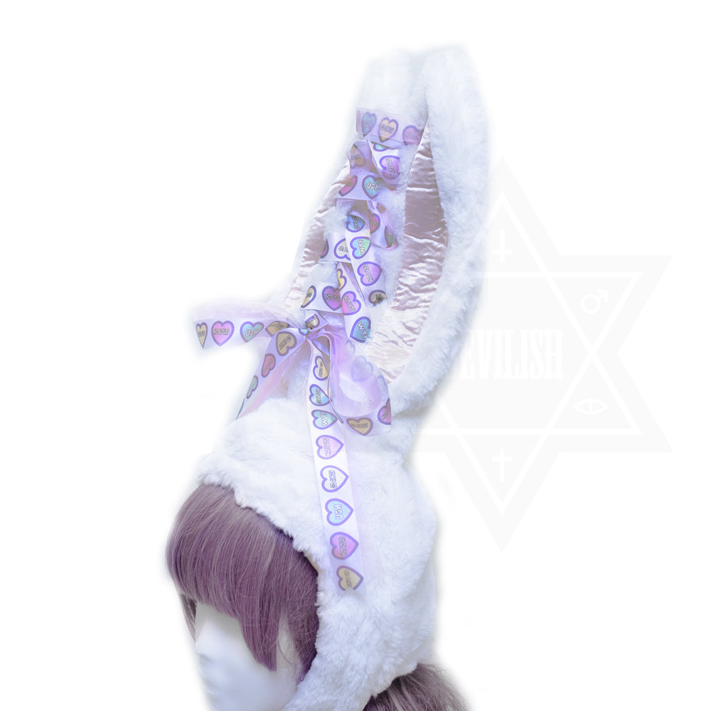 Punky heart bunny hat