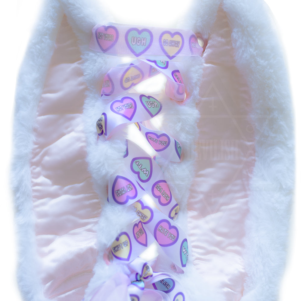 Punky heart bunny hat