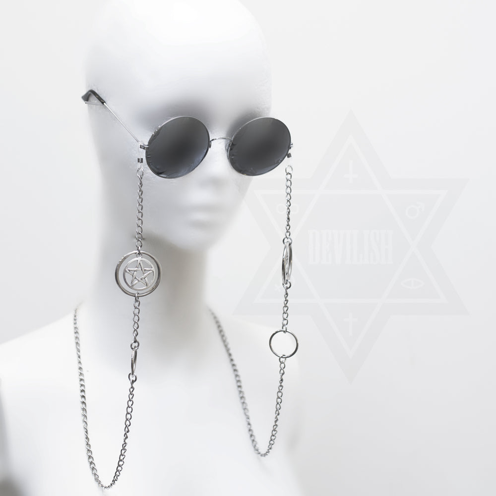 Pentagram chained glasses chain
