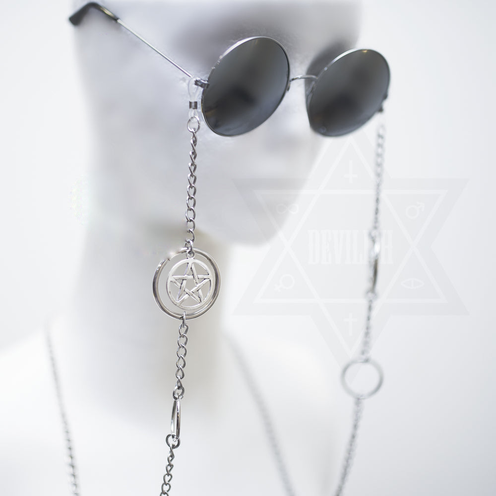 Pentagram chained glasses chain