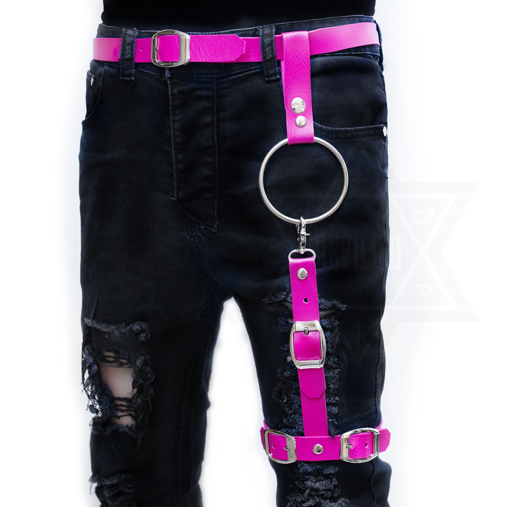 Bandage leg harness (hot pink)