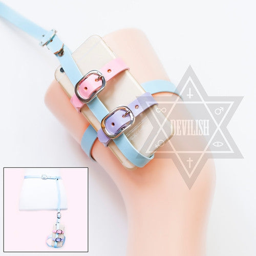 Phone harness garter belt(pastel,black)