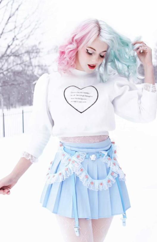 Angel gaze garter belt