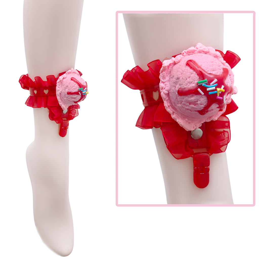 Strawberry sundae socks garter