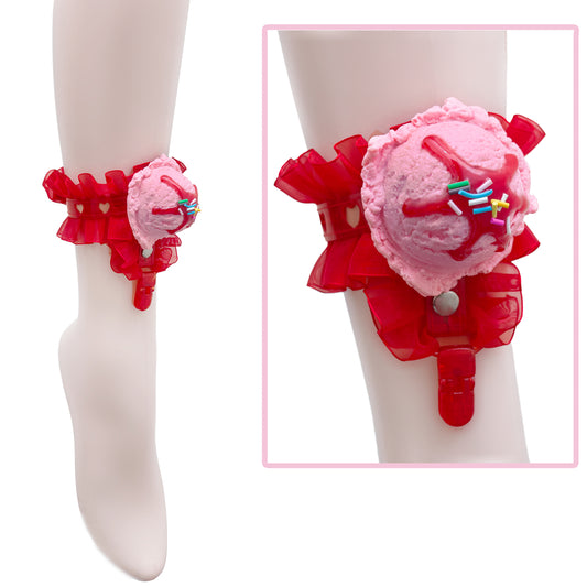 Strawberry sundae socks garter