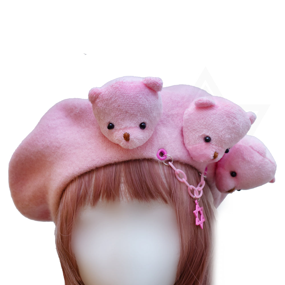 Pink little bears beret *