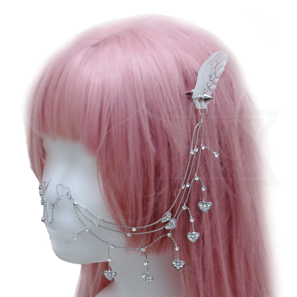 Fallen angel nose clip hair clip set*