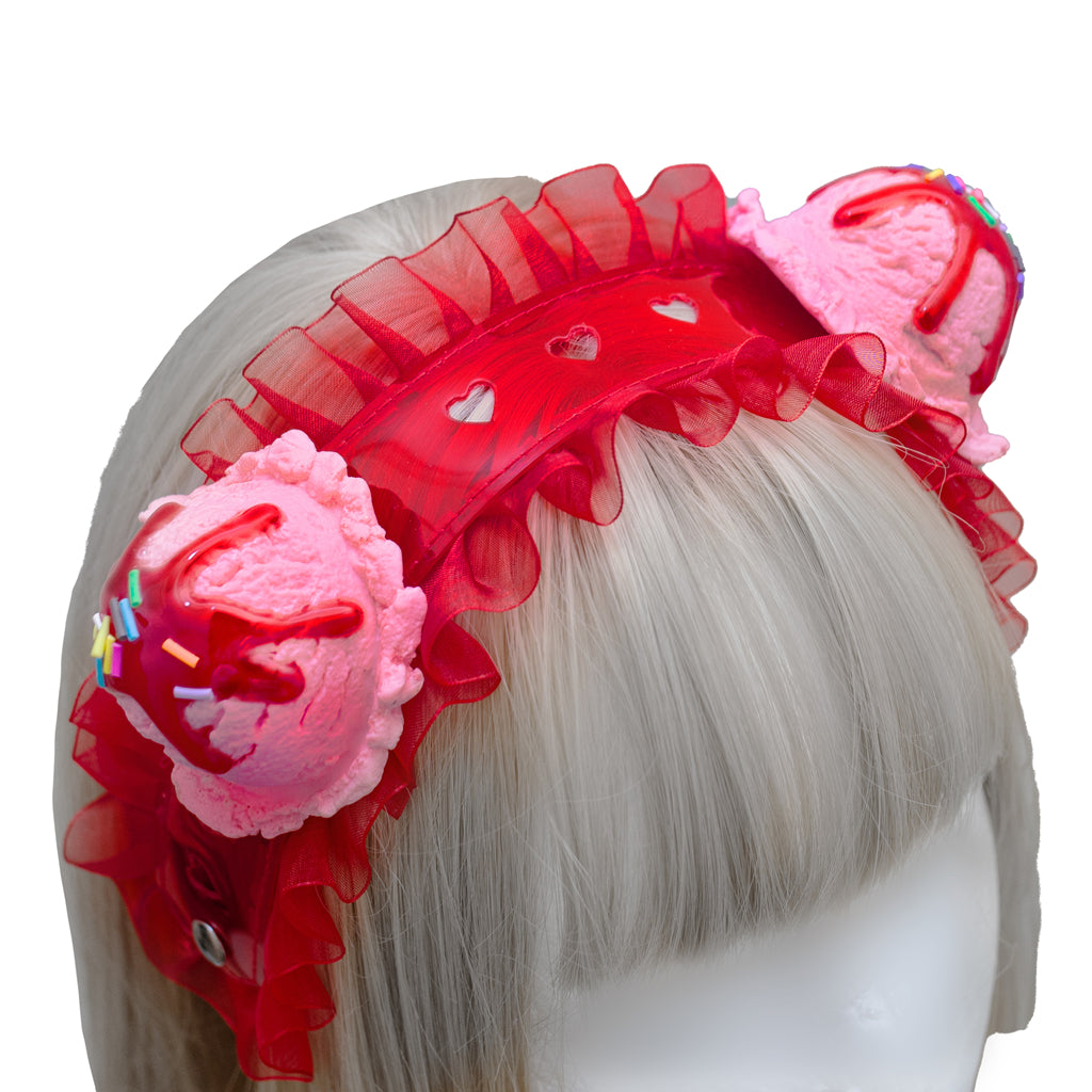 Strawberry sundae headband