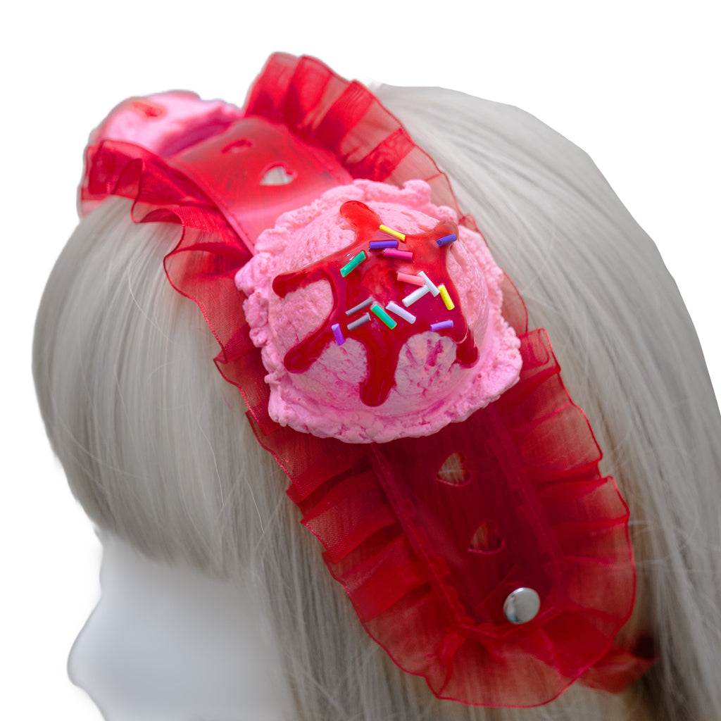 Strawberry sundae headband