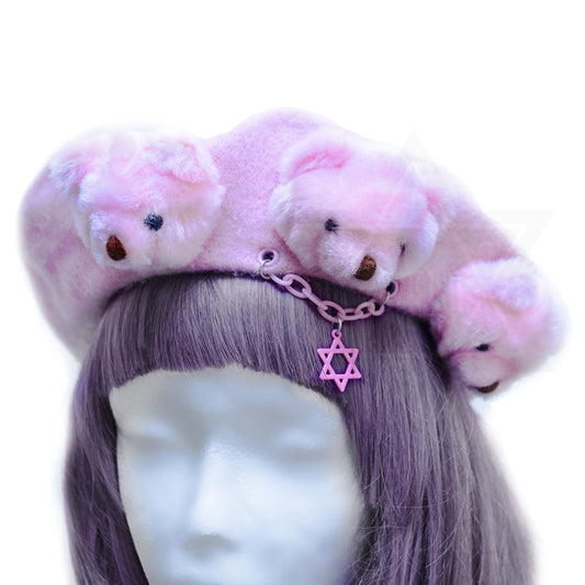 Pink little bears beret *