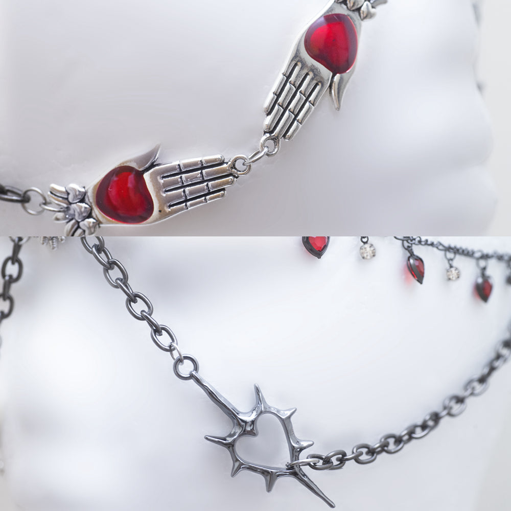 Blood curse face chain harness