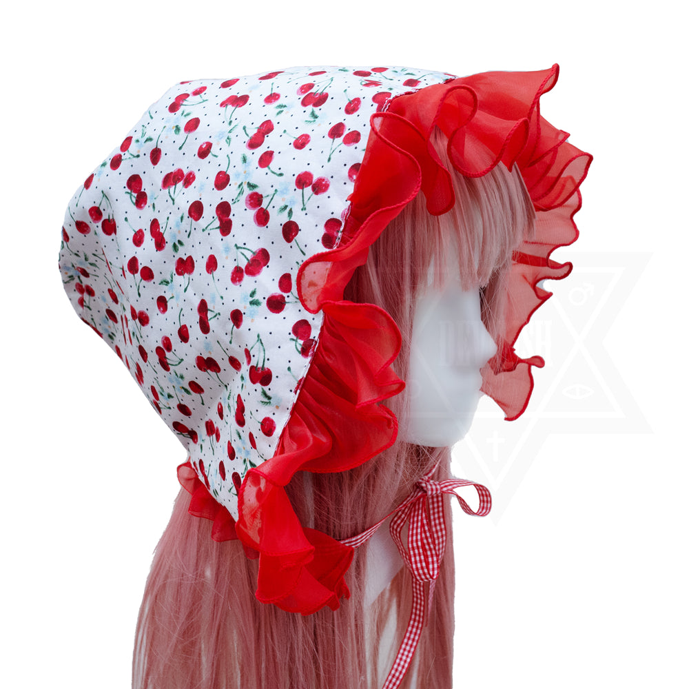Cherry girl bonnet