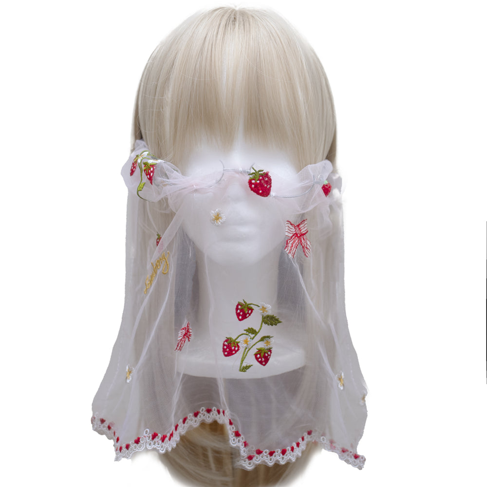 Strawberry filed 2.5 veil glasses