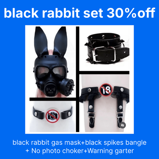 black rabbit gas mask set