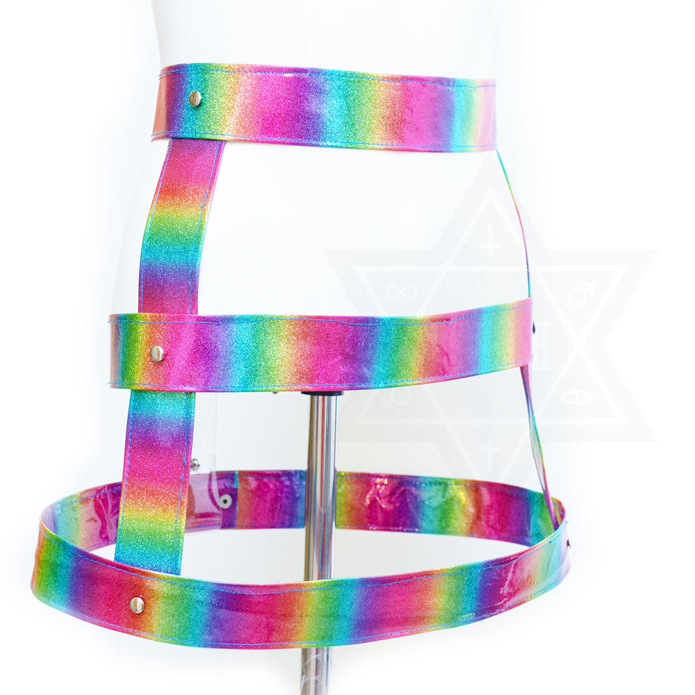 Rainbow love skirt harness