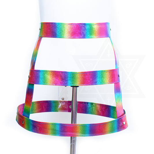 Rainbow love skirt harness