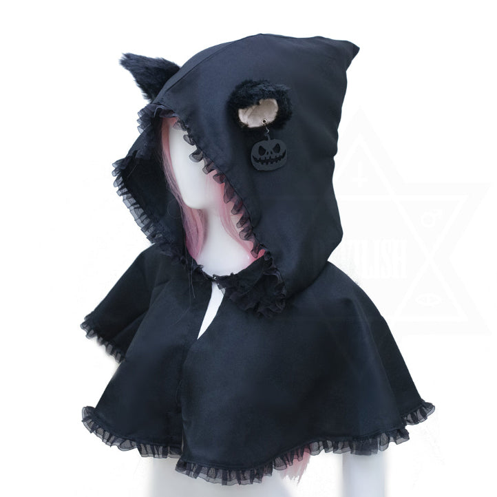Black cat magic cape