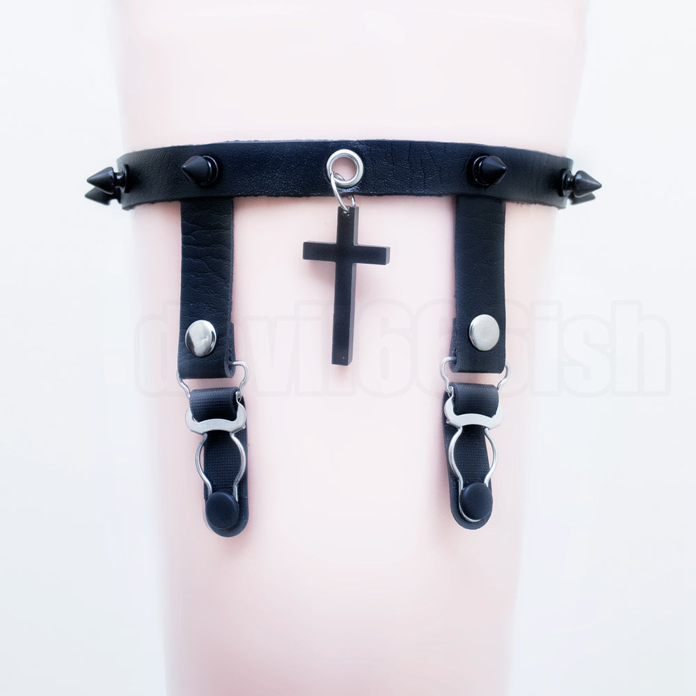 Dark cross garter