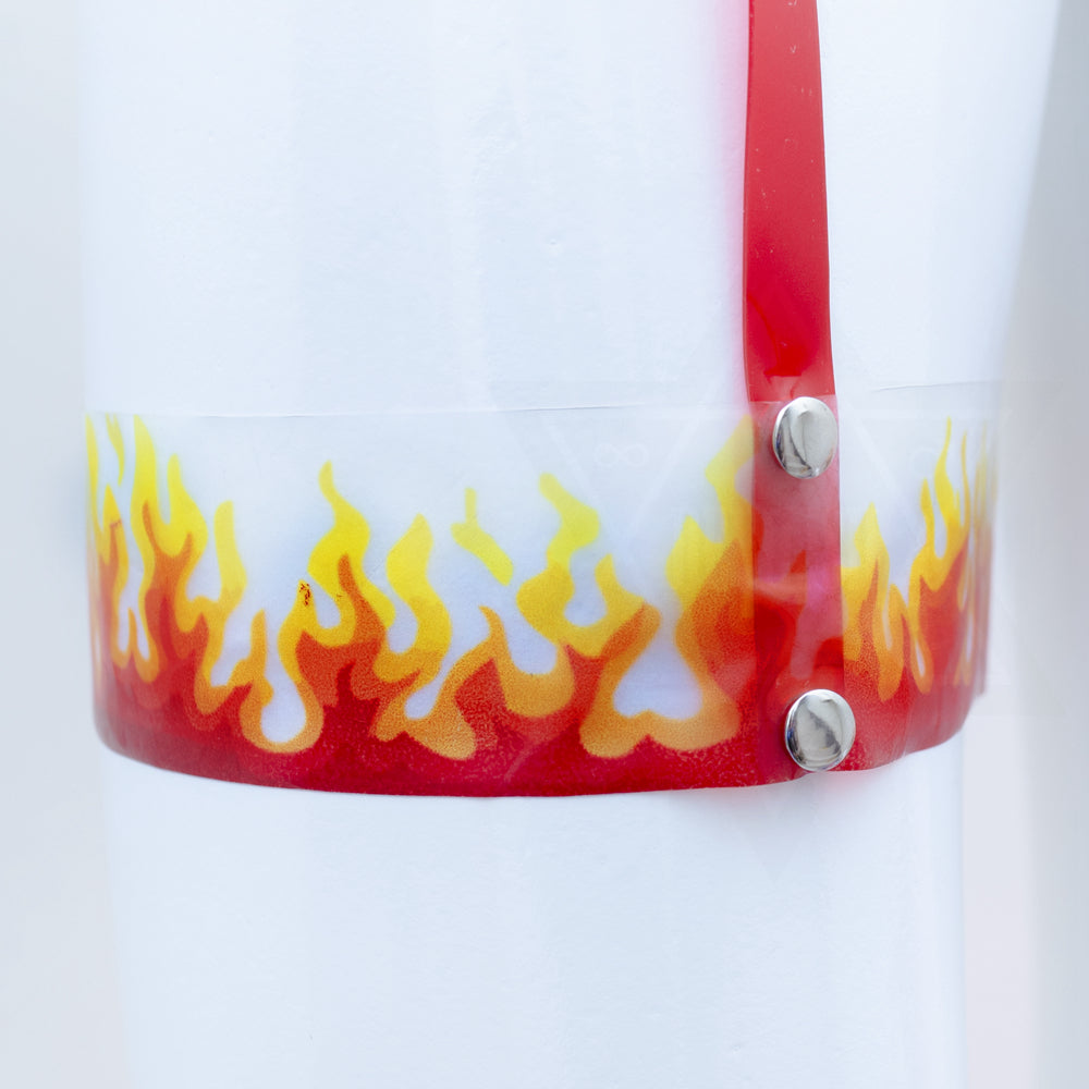 Flame garter belt