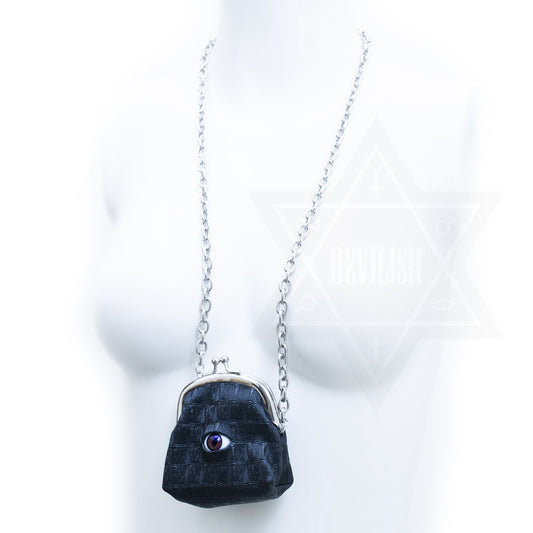 Dark demon pouch necklace