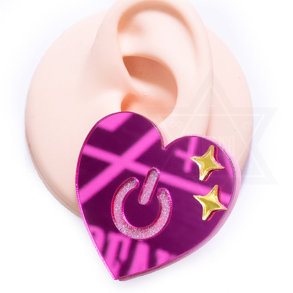 Love power button ear clip