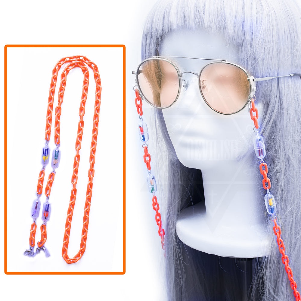 Cyber chaos two ways mask chain/glasses chain