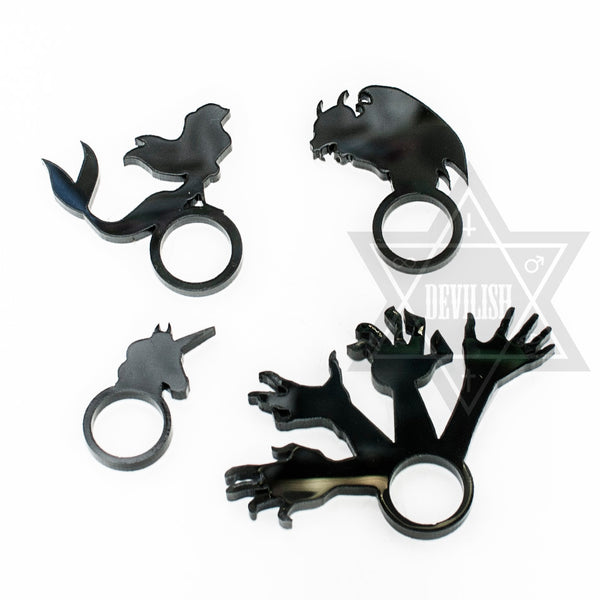 Evil spirit,Mythology,Mermaid,Unicorn Ring