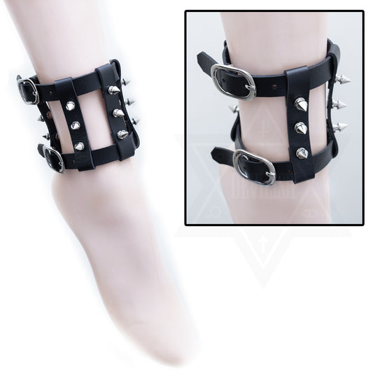 Spiky cage ankle cuff