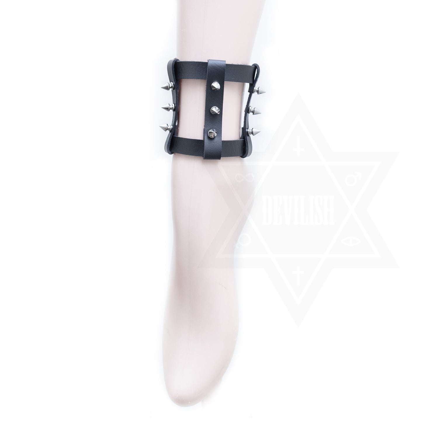 Spiky cage ankle cuff