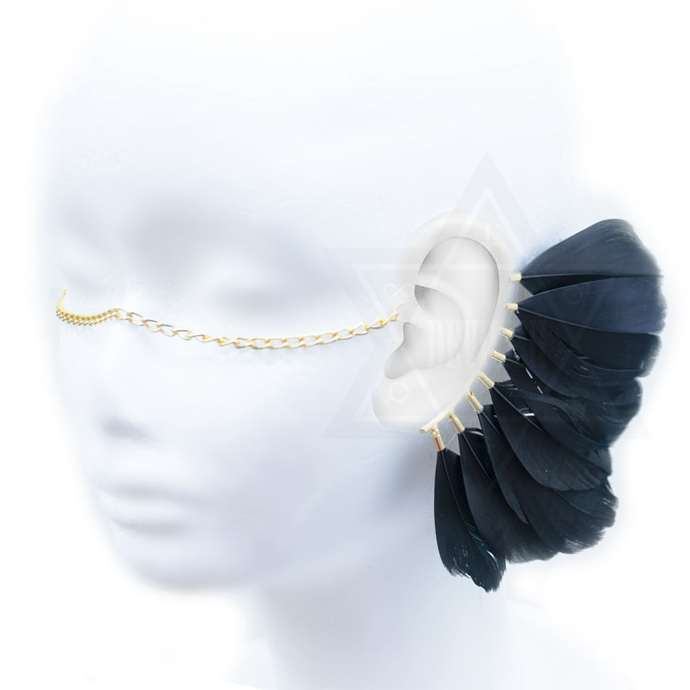 Black swan earcuff set