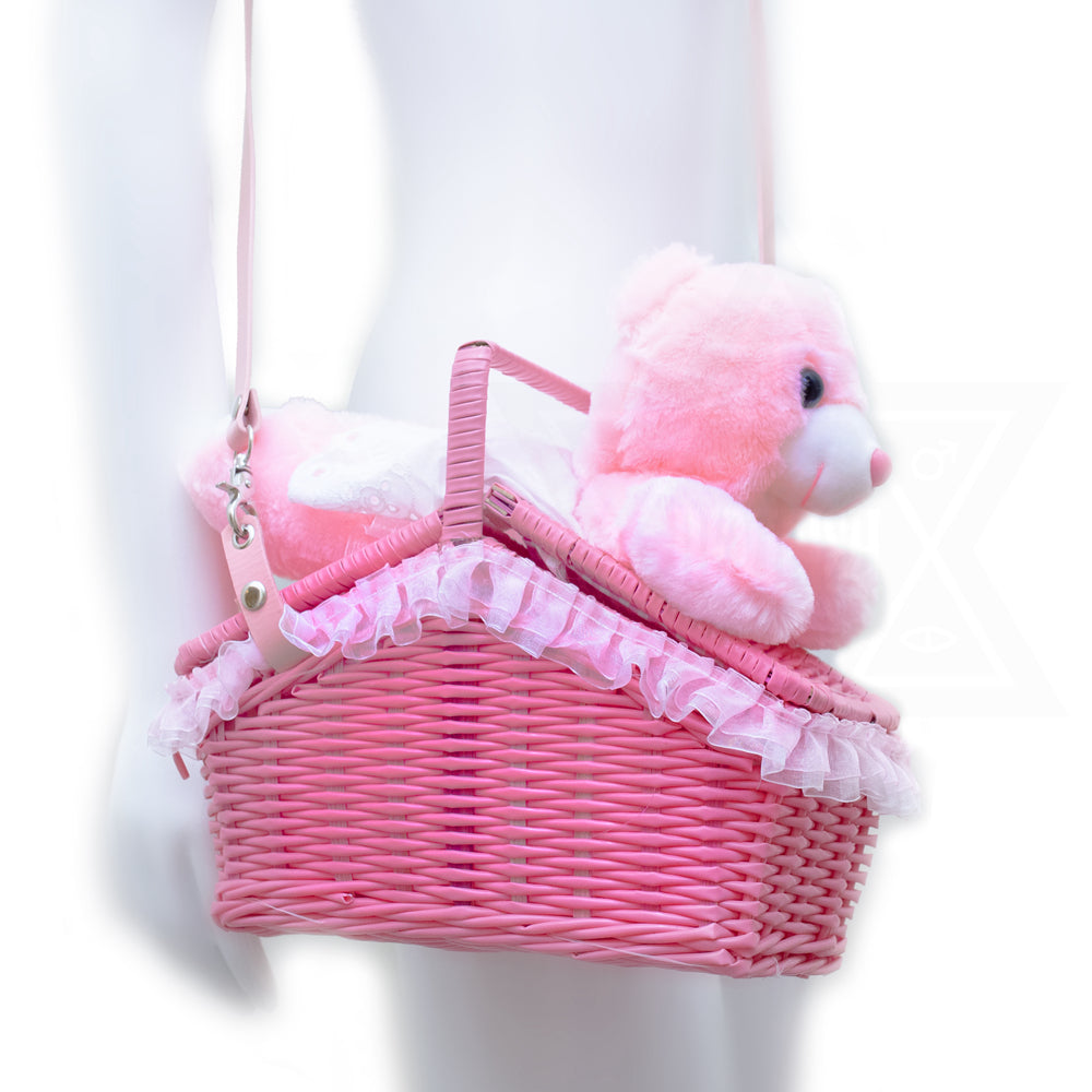 Pink little bear picnic bag