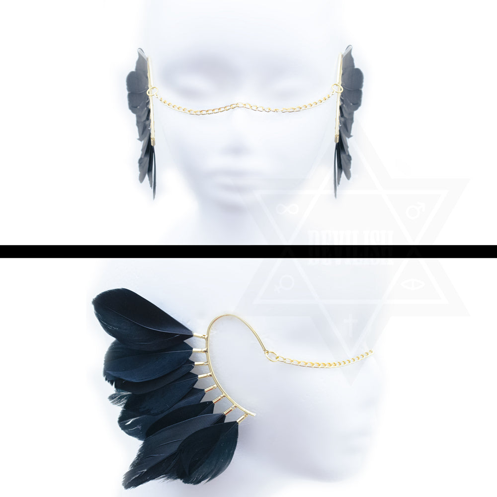Black swan earcuff set