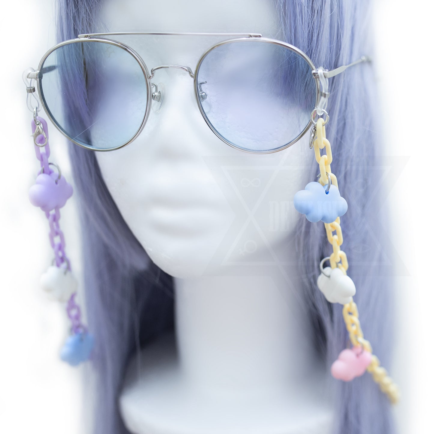 Pastel sky mask chain/glasses chain (two ways)