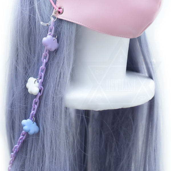 Pastel sky mask chain/glasses chain (two ways)