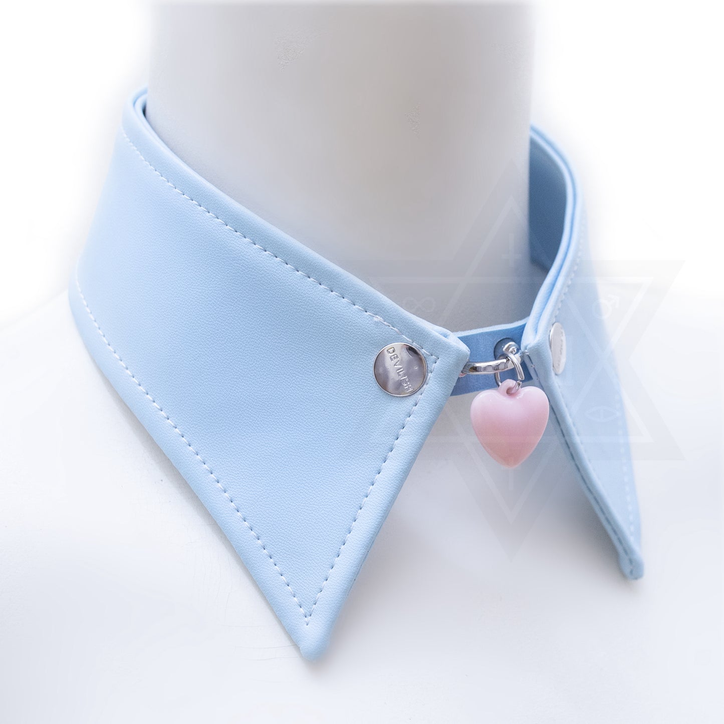 pastel blue collar