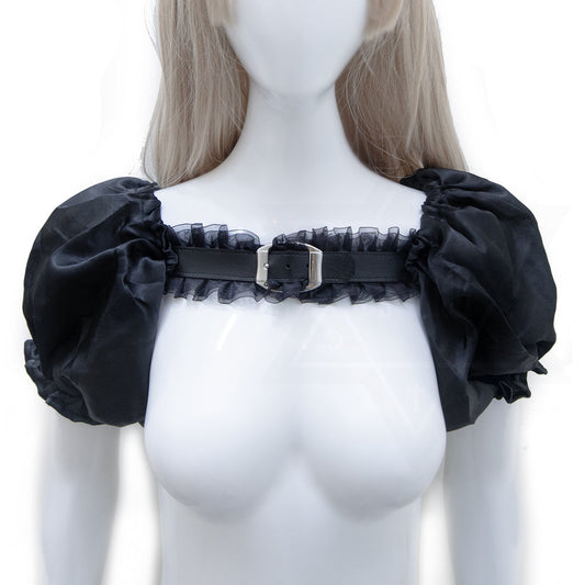 Fetish girl sleeves harness*