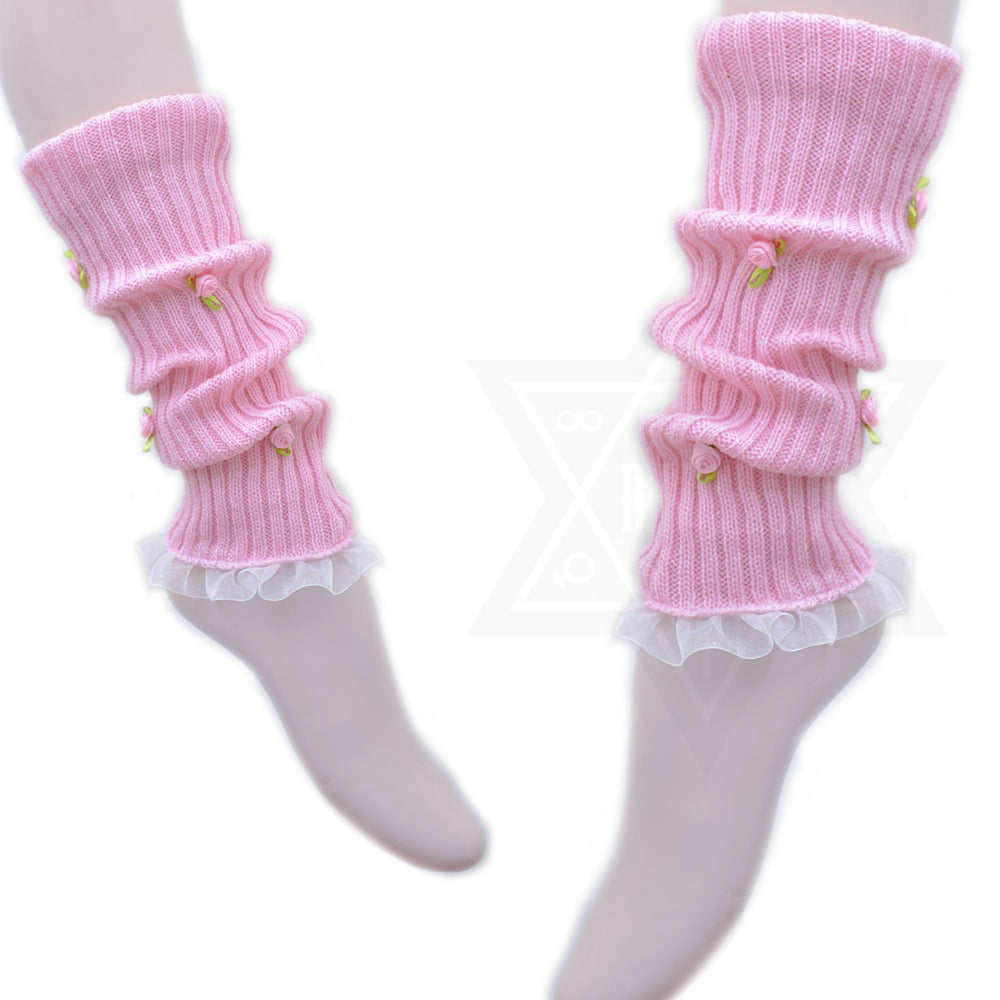 Pink wonderland leg warmers
