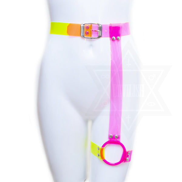 Neon party  garter belt