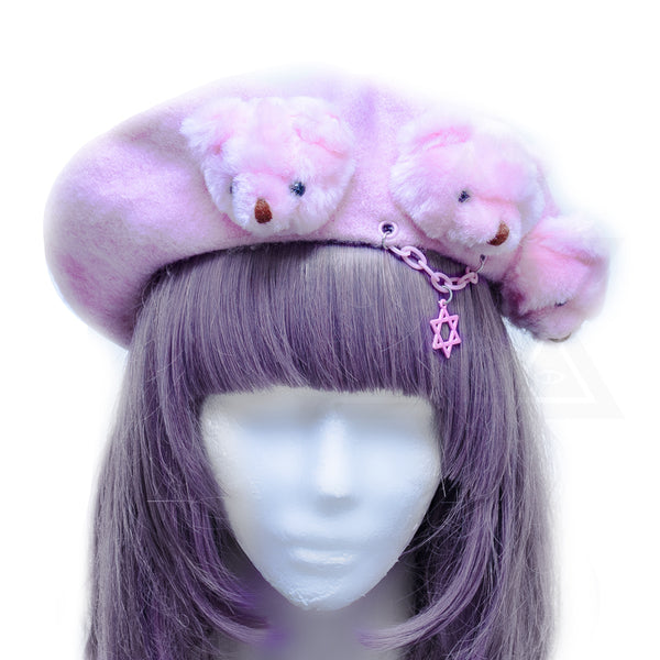Pink little bears beret *