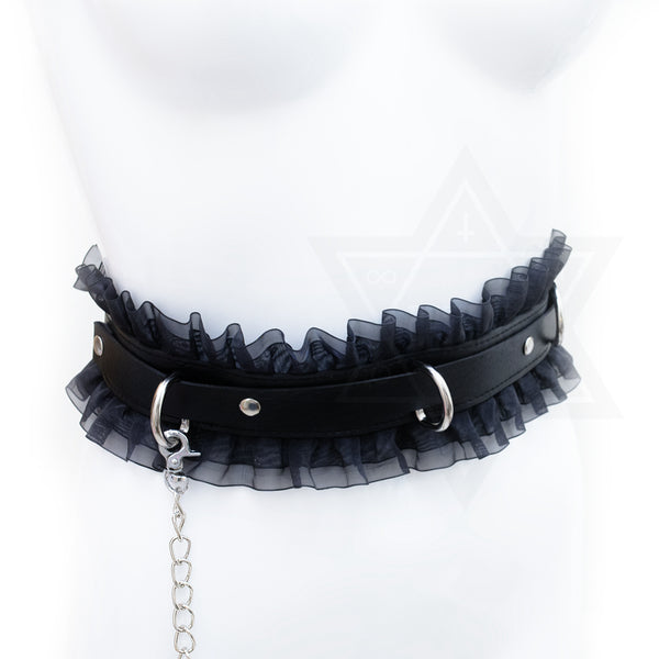 Fetish girl belt garter set